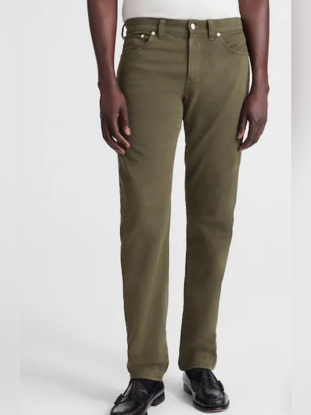Madewell Men's Slim Straight Olive Jeans